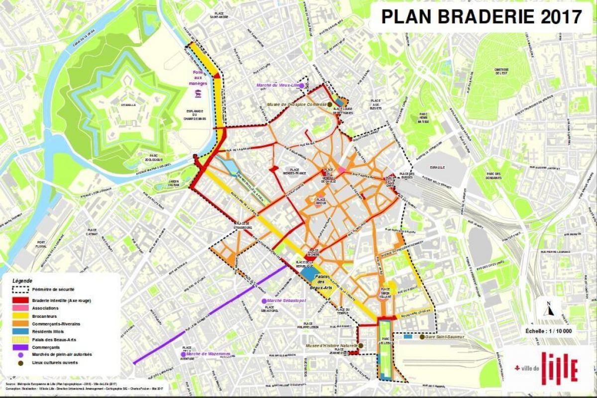 Karte braderie von Lille