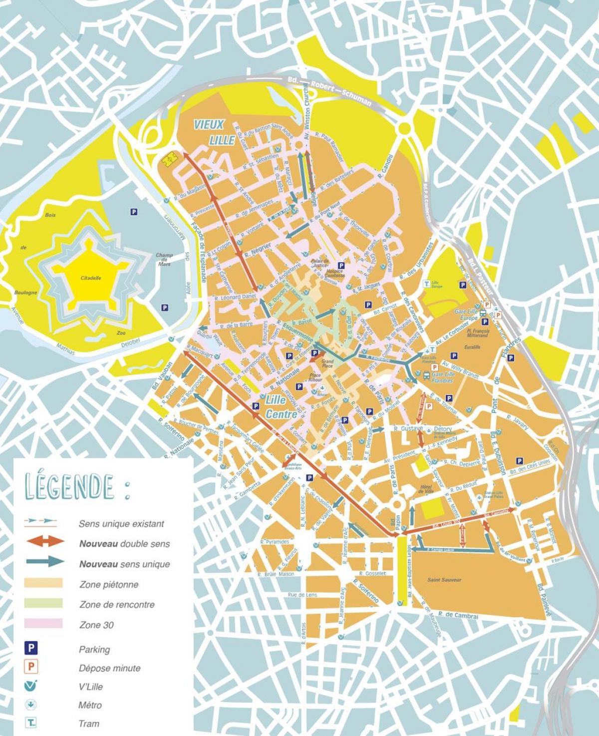 Karte von Lille
