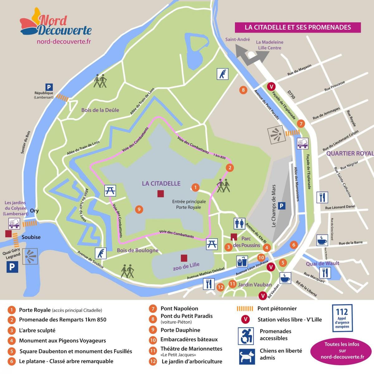 Karte von Lille-park