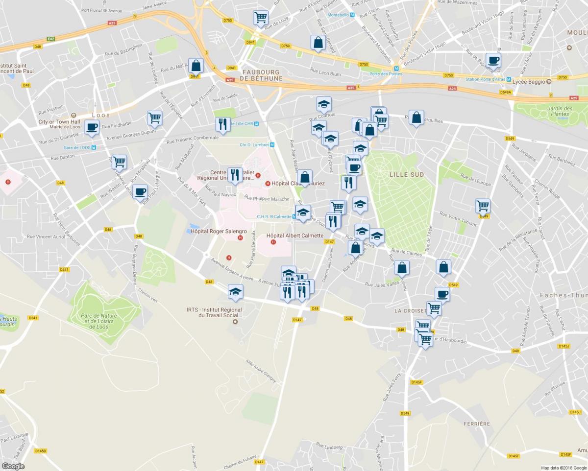 Karte von Lille store