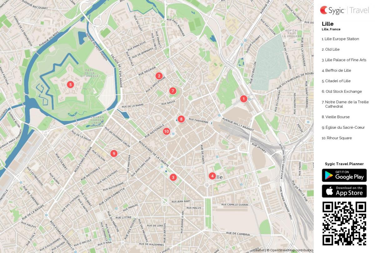 Lille tourist map pdf