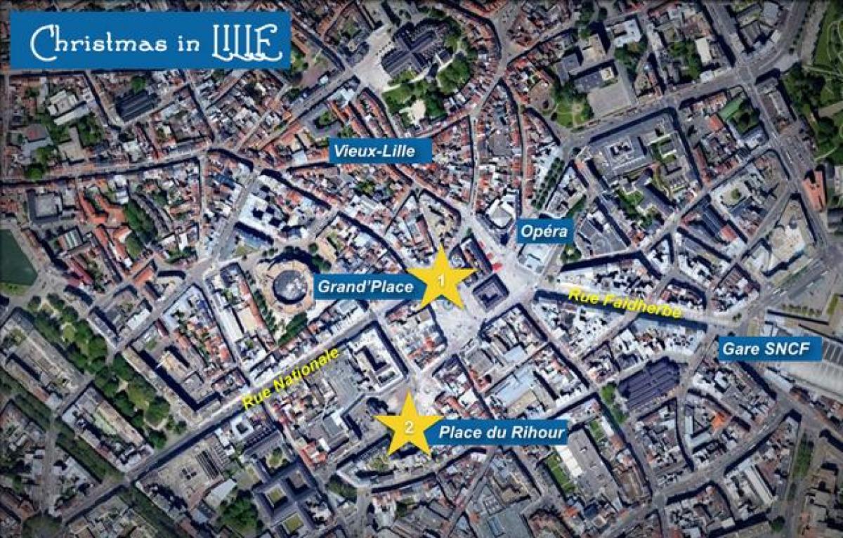 Karte von Lille Weihnachtsmarkt