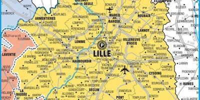 Karte von Lille-Zustand