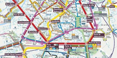 Straßenkarte von Lille Frankreich