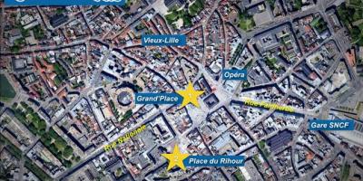 Karte von Lille Weihnachtsmarkt